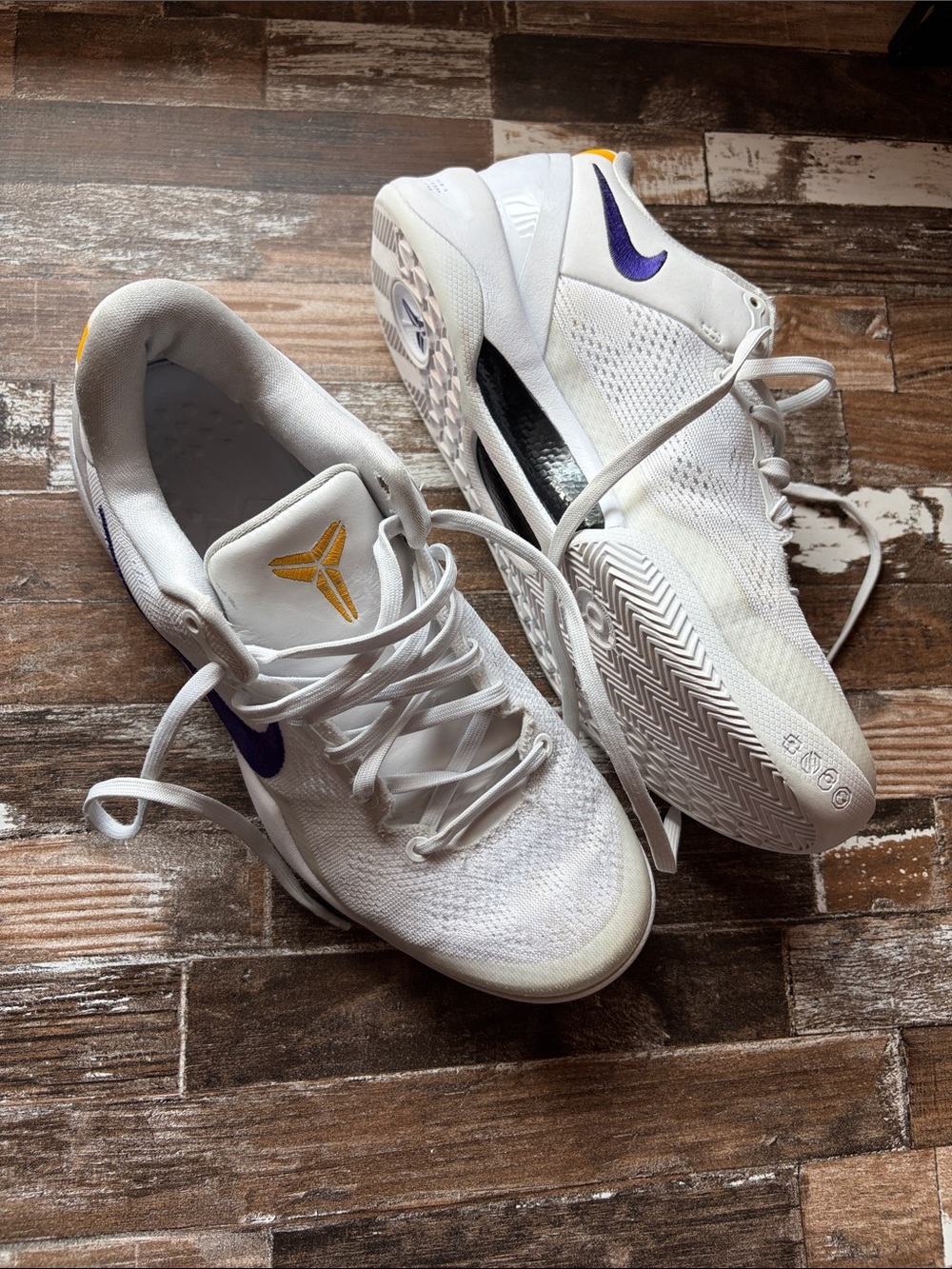 Nike Kobe 8 Protro “Lakers Home” White Court Purple Gold Size 7.5